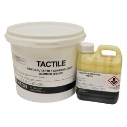 Tactile blister tile adhesive