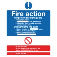 Fire Action Notice sign - Rigid