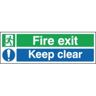 Fire Exit Keep Clear sign - Rigid
