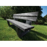 Recycled Bench - Fully Moulded - Black 