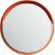 Safety Mirror - Roads and Traffic - Stainless Steel - Orange Border 