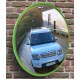 Safety Mirror - Roads and Traffic - Stainless Steel - Green Border 