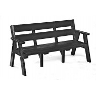 Recycled Bench - Sloper - Black / Brown
