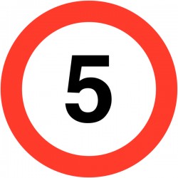 Speed Limit Sign - 5mph R2 reflective microprismatic - 3 sizes   Speed Limit Sign - 5mph R2 reflective microprismatic - 3 sizes