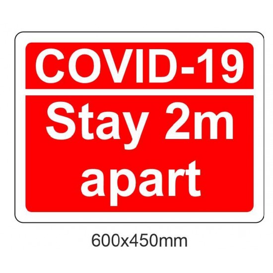 Covid19 Stay 2m Apart sign (small)