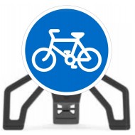 Cycles Only Road Sign with Frame - 600mm