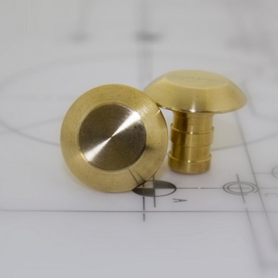 Tactile stud brass - Plain 25mm