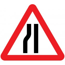 Road Narrows from Left 2 sizes Road Narrows from Left 2 sizes