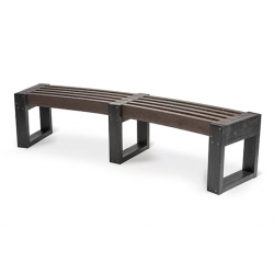 Recycled Bench - Curved Edge - Black Recycled Bench - Curved Edge - Black