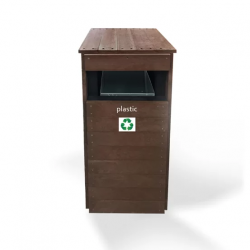 Recycled Litter Bin - Square - Black