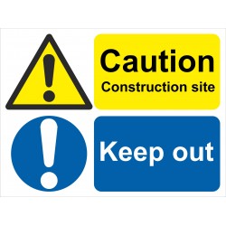 Hazard Sign - Caution Construction Site Keep Out - 5 Pack Hazard Sign - Caution Construction Site Keep Out - 5 Pack