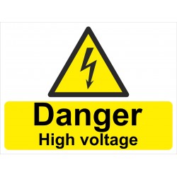 Hazard Signage - Danger High Voltage - 5 Pack Hazard Signage - Danger High Voltage - 5 Pack