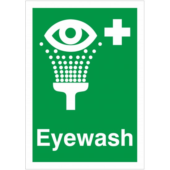 Eye Wash Station Sign - 5 Pack