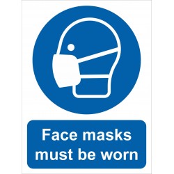 Mandatory Signs - Face Masks - 5 Pack Mandatory Signs - Face Masks - 5 Pack