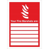 Fire Marshals Sign - 5 Pack