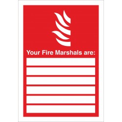 Fire Marshals Sign - 5 Pack