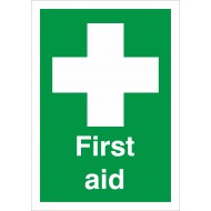 First Aid Sign - 5 Pack