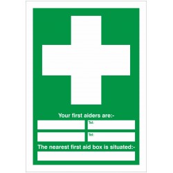 First Aiders Sign - 5 Pack First Aiders Sign - 5 Pack