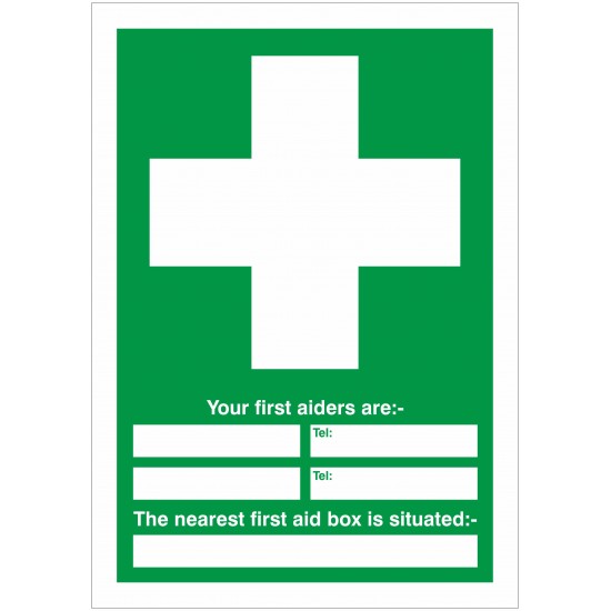 First Aiders Sign - 5 Pack