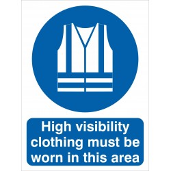Mandatory Sign - High Visibility Clothing - 5 Pack Mandatory Sign - High Visibility Clothing - 5 Pack