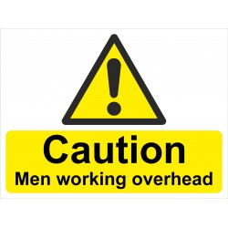 Hazard Sign - Caution Men Working Overhead - 5 Pack Hazard Sign - Caution Men Working Overhead - 5 Pack
