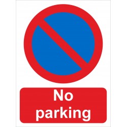 Prohibition Sign - No Parking - 5 Pack Prohibition Sign - No Parking - 5 Pack