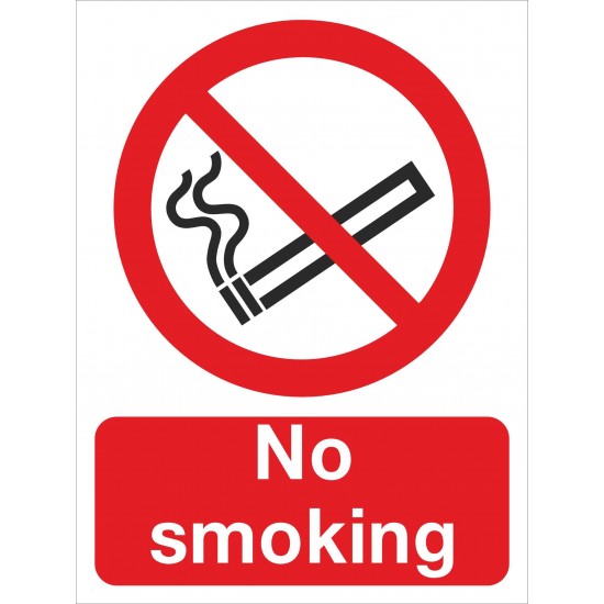 Prohibition Sign - No Smoking - 5 Pack