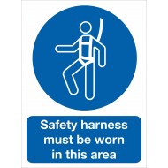 Mandatory Sign - Safety Harness - 5 Pack