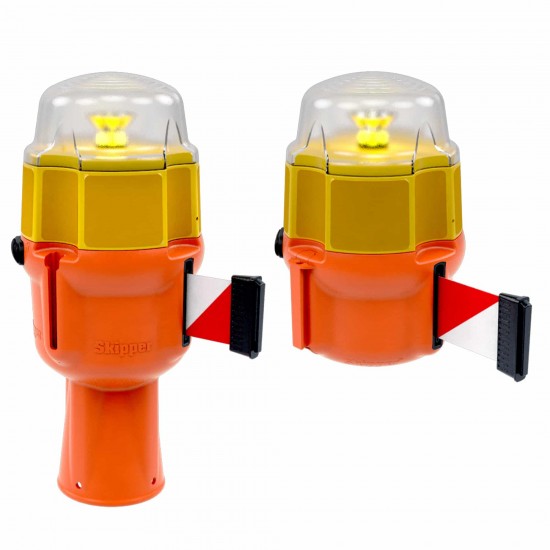 Skipper Helix Cone Retractable Safety Barrier Kit with Lights