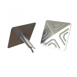 Road Stud - Square 100mm Ribbed Aluminium Road Stud - Square 100mm Ribbed Aluminium