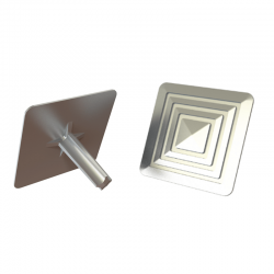 Road Stud - Square 100mm Stainless Steel Ribbed Road Stud - Square 100mm Stainless Steel Ribbed