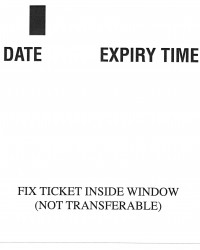 Pay and display tickets Pay and display tickets