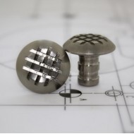 Tactile stud stainless steel -  Cross Grip 25mm