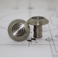 Tactile stud stainless steel - Circular Groove 25mm