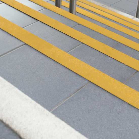 Stair Nosing Anti Slip Safety Surface - Yellow