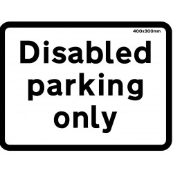 Disabled Parking Only Sign Disabled Parking Only Sign